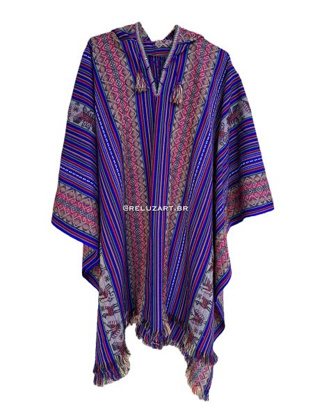 Poncho de Manta de Awayo com capuz